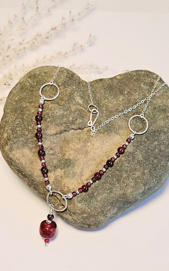 Eternity Garnet Necklace