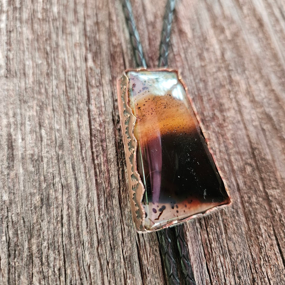 Montana Agate Bolo Tie