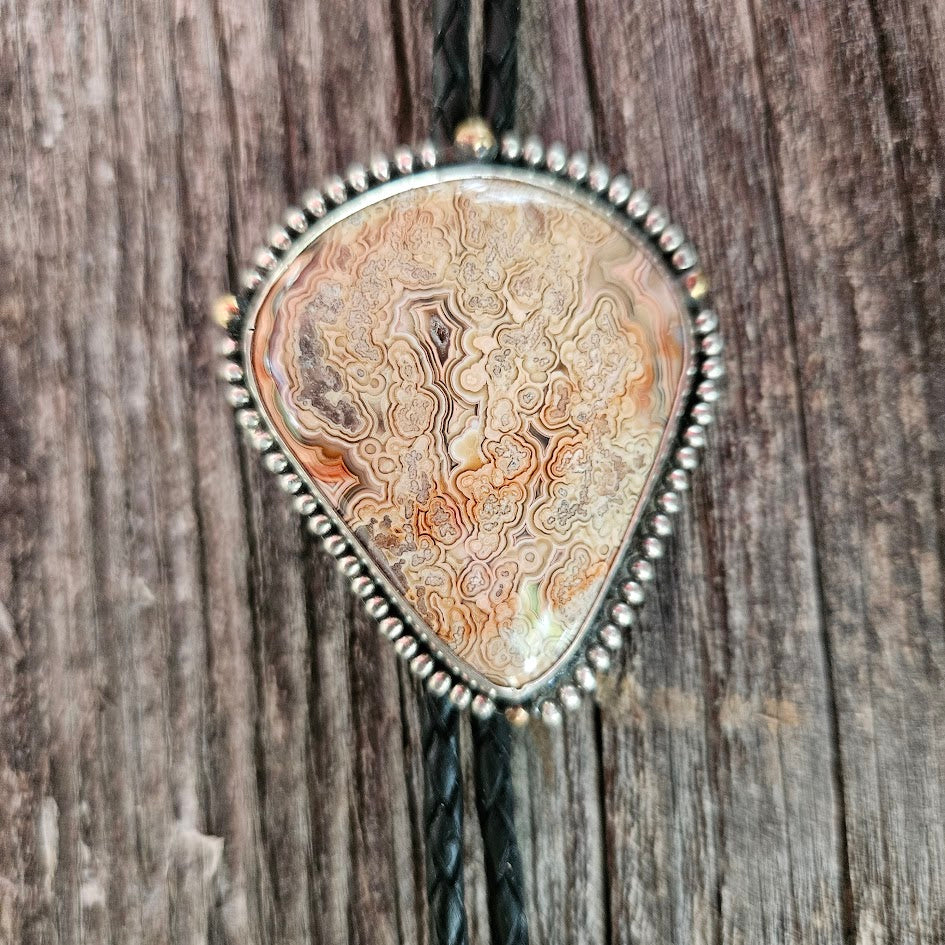 Lace Agate Bolo Tie