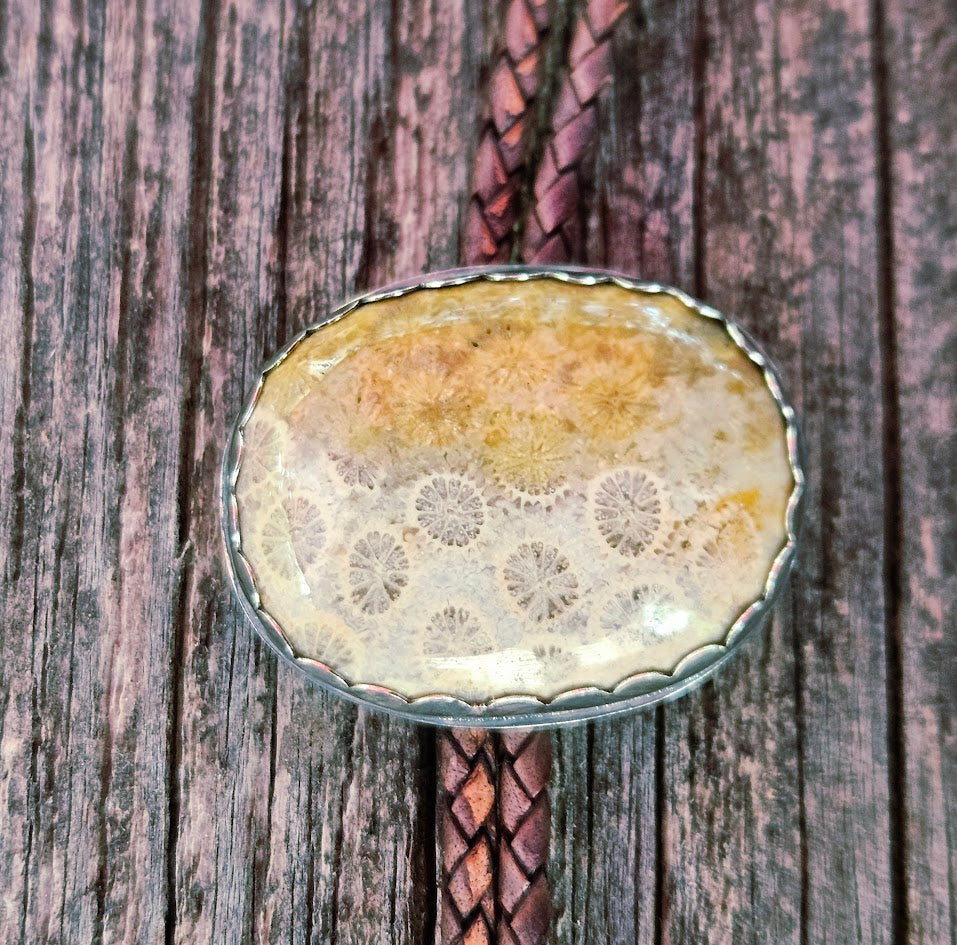 Petrified Coral Bolo Tie