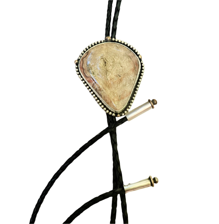 Lace Agate Bolo Tie