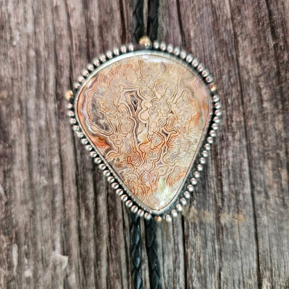 Lace Agate Bolo Tie