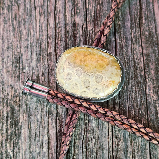 Petrified Coral Bolo Tie