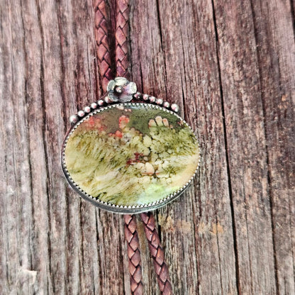 Chrome Chalcedony Bolo Tie