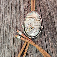 Lace Agate Bolo Tie
